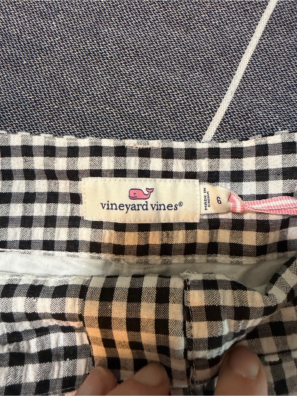 Vineyard Vines Black and White Gingham Bermuda Shorts - Picture 4 of 6